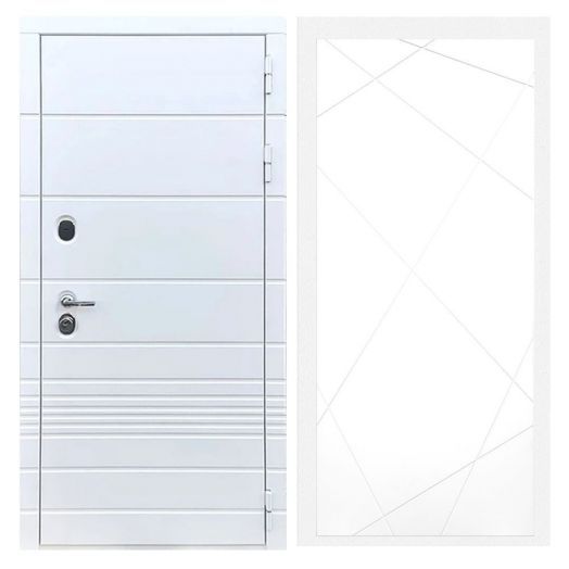 Дверь входная металлическая Армада H-TR Белый Софт ФЛ-291 Белый Софт