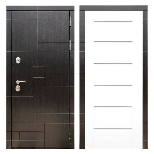 Дверь входная металлическая Армада H20 Венге Сити Белый Ясень