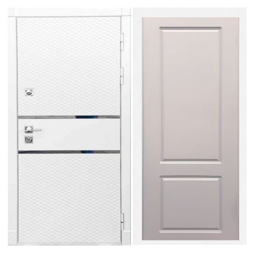 Дверь входная металлическая Армада H15 Белый Софт ФЛ-117 Софт Грей