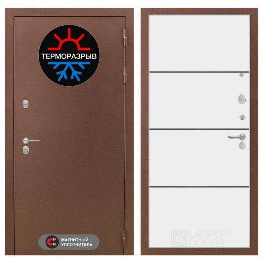 Дверь Входная С Терморазрывом Лабиринт Термо Магнит 25 Белый софт