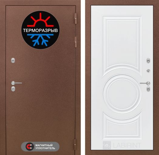 Дверь Входная С Терморазрывом Лабиринт Термо Магнит 23 Белый софт