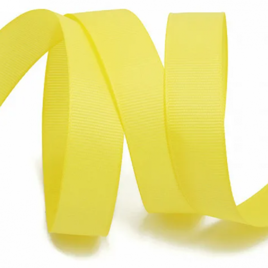 Лента репсовая IDEAL цвет 617 (021) лимонный желтый Разной ширины (ЛР.IDEAL-617)