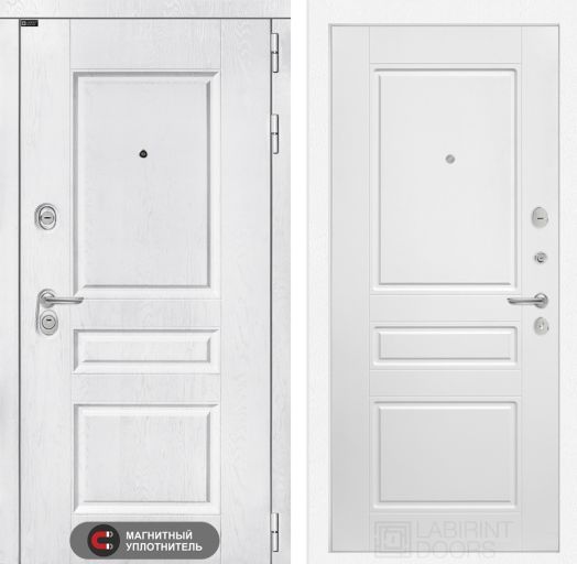 Дверь Входная Металлическая Лабиринт VERSAL 03 Белый софт