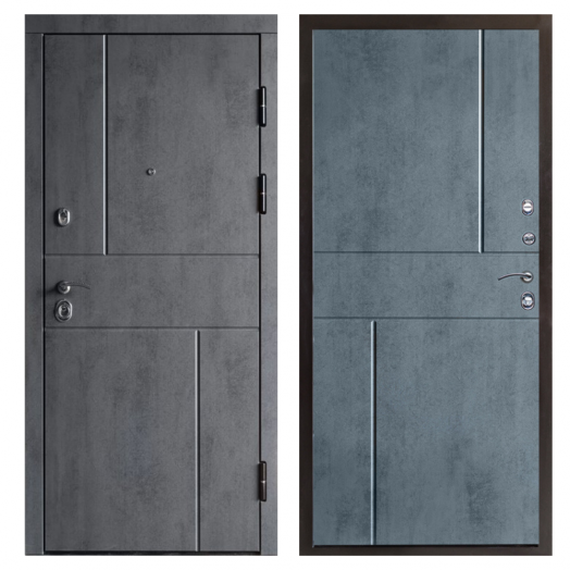 Входная Металлическая Дверь Термодор Termo-door (T.DOOR)  Вертикаль бетон Горизонт бетон темный