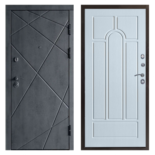 Входная Металлическая Дверь Термодор Termo-door (T.DOOR)  Лучи бетон Арка лиственница