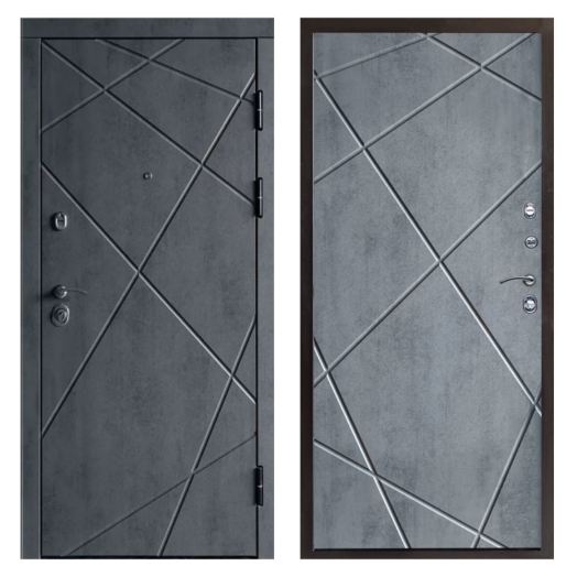 Входная Металлическая Дверь Термодор Termo-door (T.DOOR)  Лучи бетон Лучи бетон темный