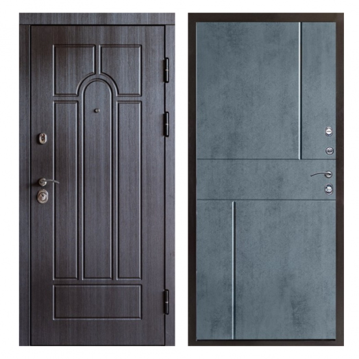 Входная Металлическая Дверь Термодор Termo-door (T.DOOR)  Модена венге Горизонт бетон темный