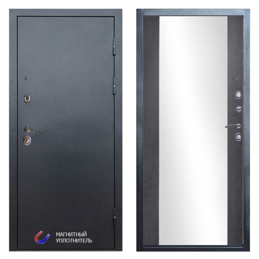 Входная Металлическая Дверь Термодор Termo-door (T.DOOR) Техно Графит Зеркало бетон темный