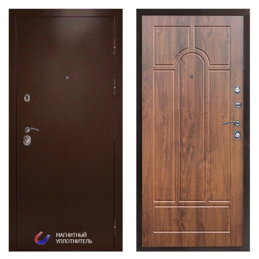 Входная Металлическая Дверь Термодор Termo-door (T.DOOR) Техно Медь Арка Дуб