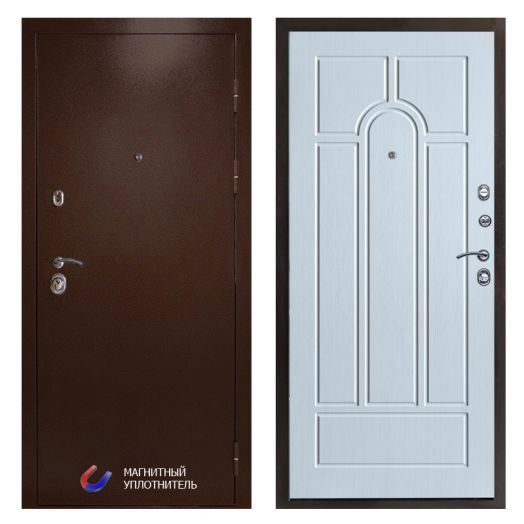 Входная Металлическая Дверь Термодор Termo-door (T.DOOR) Техно Медь Арка белое дерево