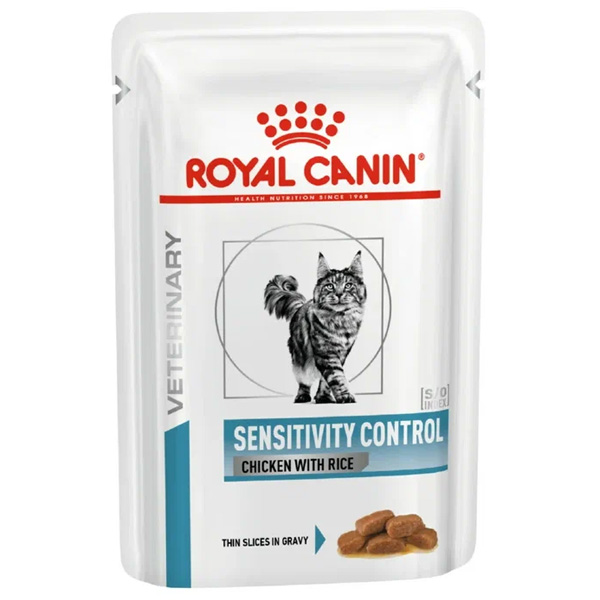 Влажный корм для кошек Royal Canin Sensitivity при проблемах с ЖКТ при аллергии с курицей с рисом 85 г