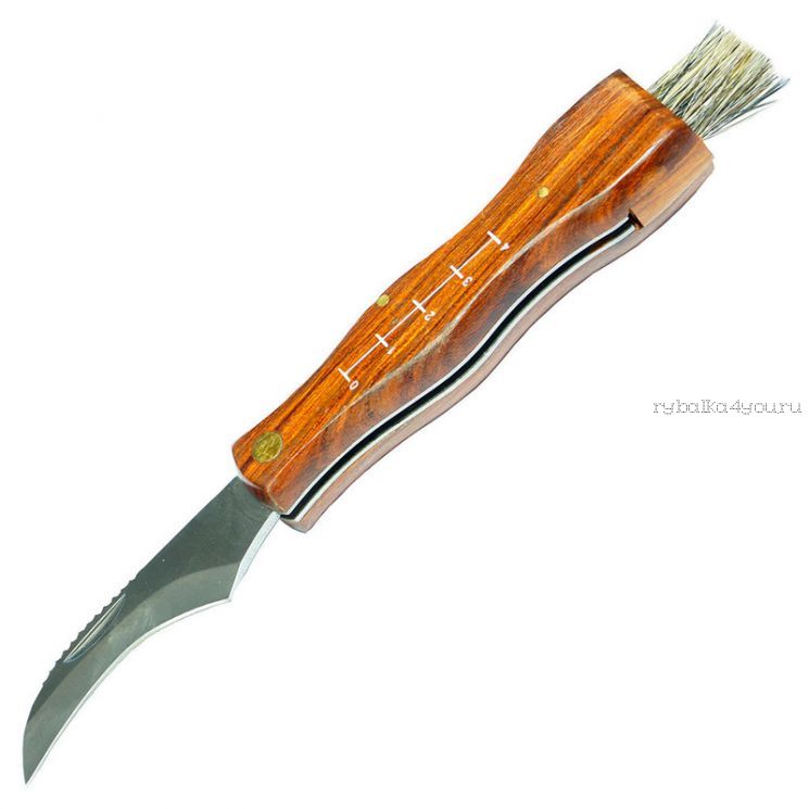 Нож грибника со щеткой Kosadaka складной 19 см