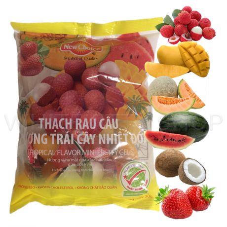 Желе фруктовое ассорти 6 фруктовых вкусов, 500 г, New Choice, Вьетнам