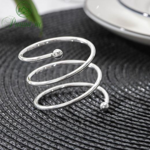 Кольцо для салфеток «Спираль», d=4,5 см, цвет серебро