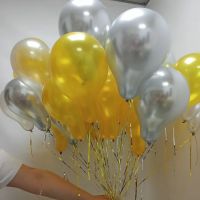 Комплект  шариков с гелием , размер мини  - 15 см, цвет на выбор