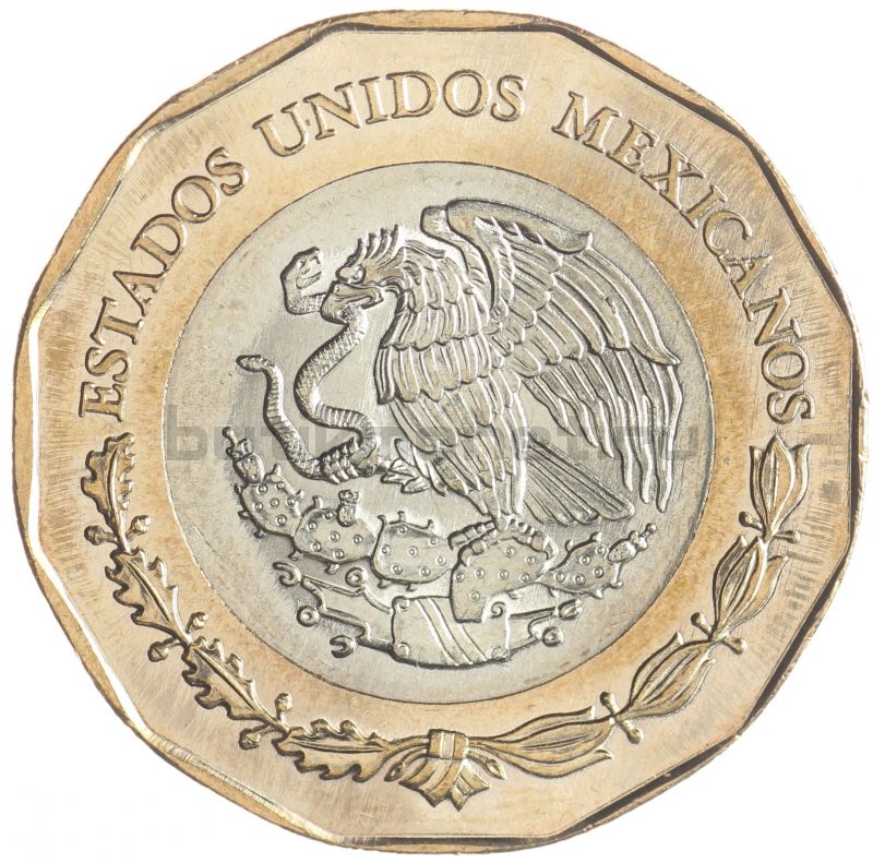 20 песо 2021 Мексика 700 лет основанию Теночтитлана