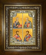Икона Матфей Иоанн Марк и Лука святые апостолы и евангелисты (18х24)
