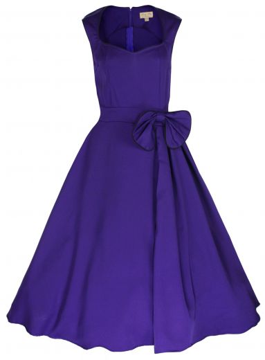 Темно-фиолетовое вечернее платье в стиле 50-х "Грейс"