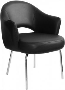 Дизайнерское кресло из экокожи A621 черное