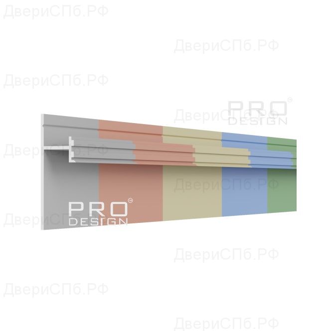 Теневой плинтус скрытого монтажа Pro Design 380 крашенный по Ral