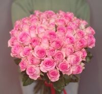 Акция! 101 розовая роза 50 см