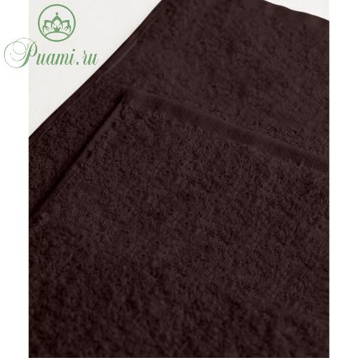 Салфетка махровая, размер 30х30 см, цвет темно-коричневый