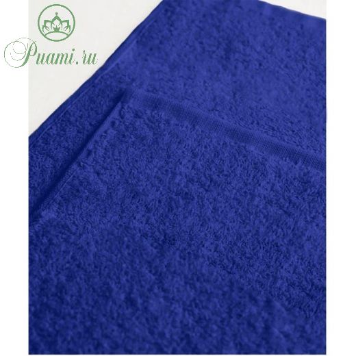 Салфетка махровая, размер 30х30 см, цвет синий
