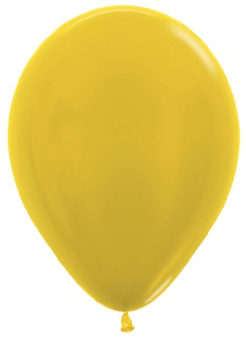 Шар (12''/30 см) Желтый металлик