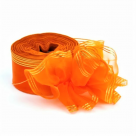 Лента капроновая Розочка стягивающаяся 30 мм с люрексом по краю Оранжевый3562