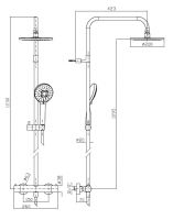 Душевая система с термостатом Zucchetti Colonne doccia ZT7766 схема 2