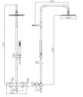 Душевая система с термостатом Zucchetti Colonne doccia ZT7767 схема 2