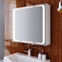 Зеркало-шкаф с подсветкой Aqwella Милан 80х70 схема 3