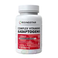 Risingstar Комплекс витаминов и адаптогенов с Омега-3, 60 капс