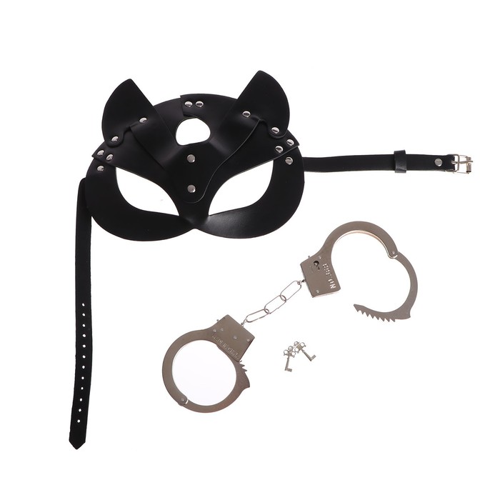 Набор «Твоя кошечка» (маска+ наручники)