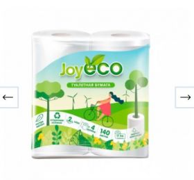 Бумага туалетная Joy Eco 2-слойная белая (4 рулона в упаковке)
