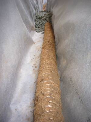 Труба дренажная с фильтром из кокосового волокна ф110мм SN4 одностенная (50метра)