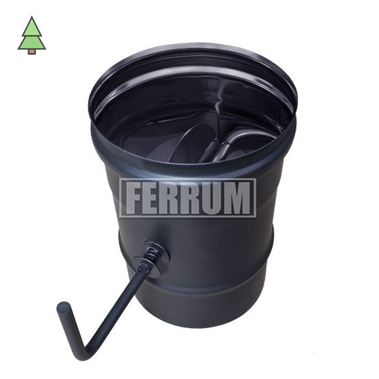 Шибер Ferrum 0.8 мм; Эмаль черная 600° Диаметр: 115-150 мм