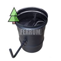 Шибер Ferrum 0.8 мм; Эмаль черная 600° Диаметр: 115-150 мм
