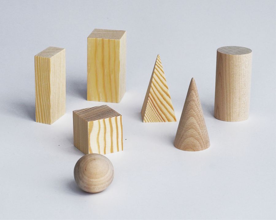 Набор деревянных геометрических фигур 7 штук