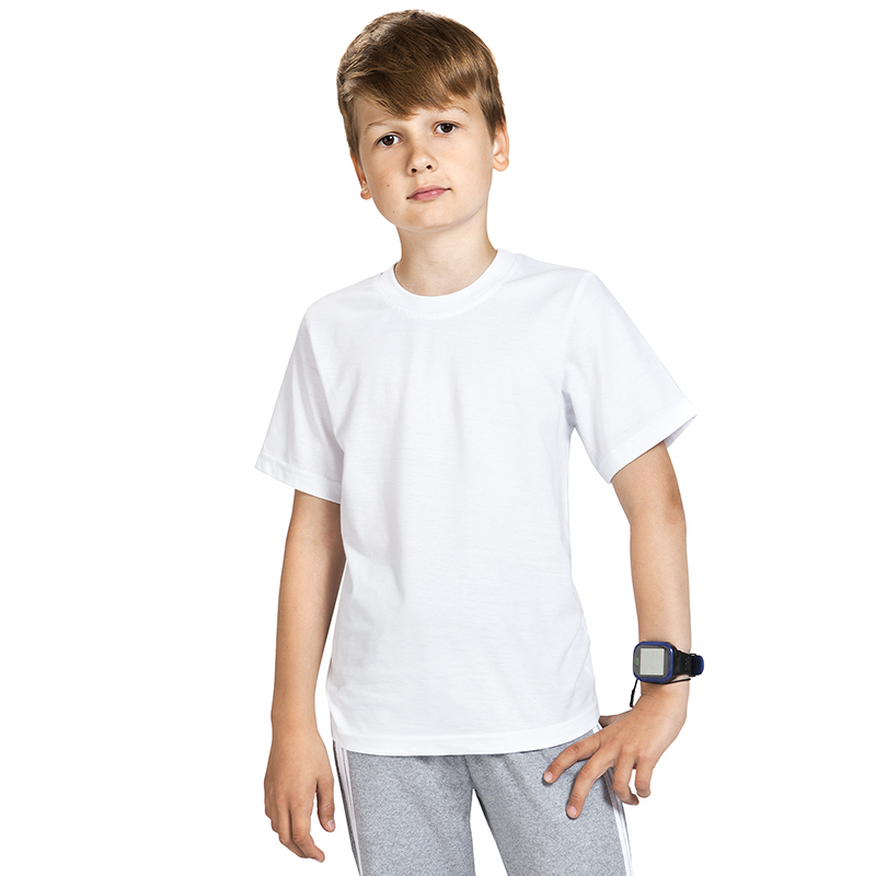 Белая футболка для мальчика с короткими рукавами