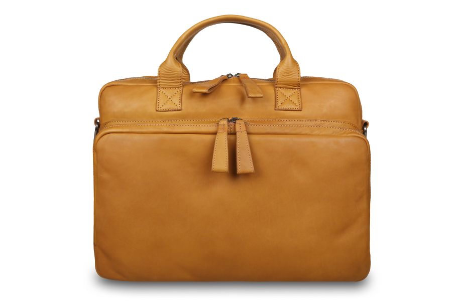 Кожаная мужская деловая сумка Ashwood Leather W-75 Tan