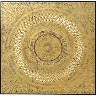 Украшение настенное Circles, коллекция "Круги" 120*120*4, МДФ, Сосна, Золотой