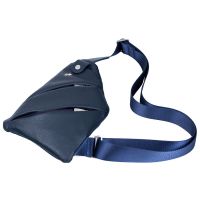 Кожаный мужской рюкзак с одним плечевым ремнем Narvin 9402-N.Polo D.Blue