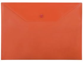Папка-конверт А4 с кнопкой, 0.18 мм, красный (арт. 19106)