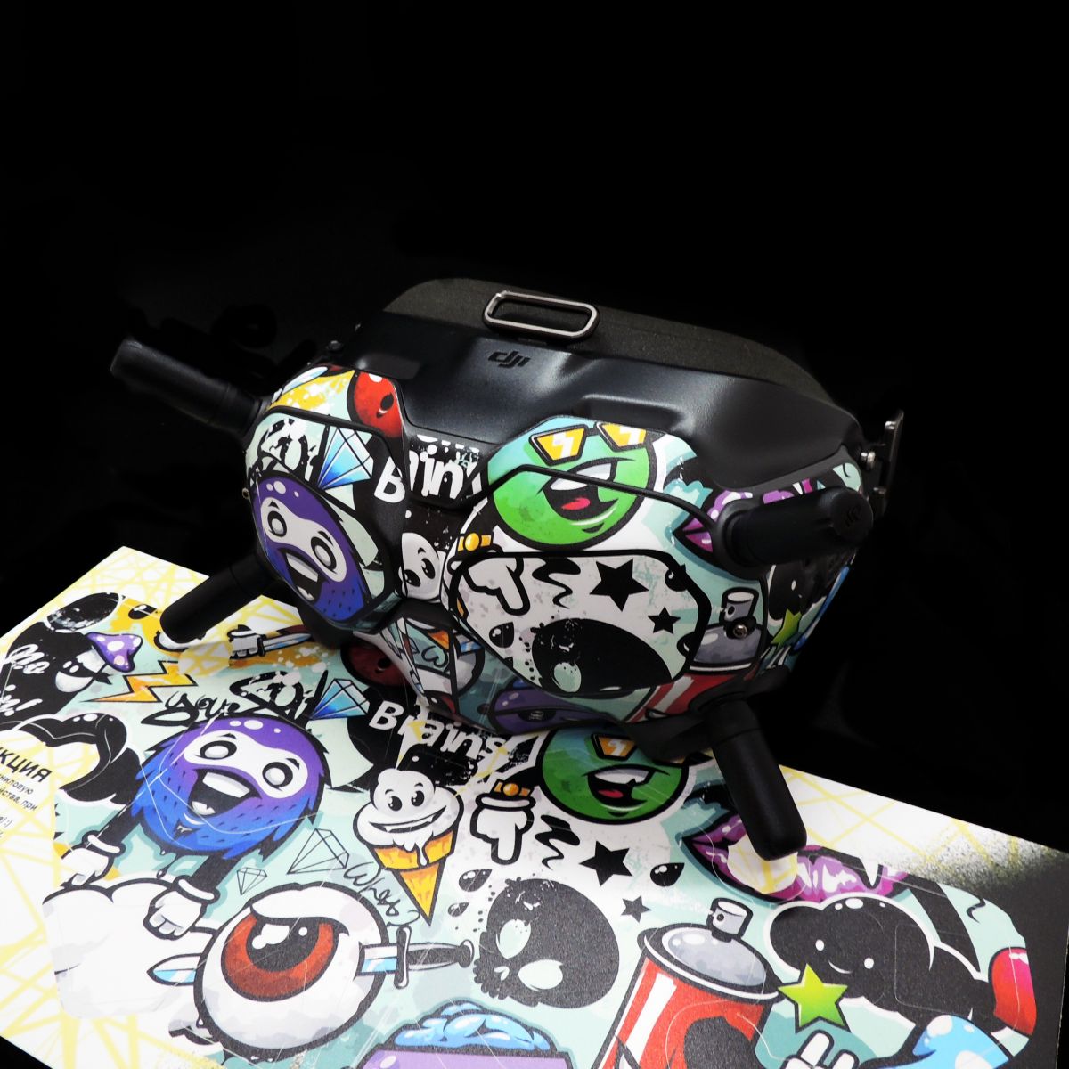 Phasgo Graffiti Pre-Cut Sticker for DJI FPV Goggles