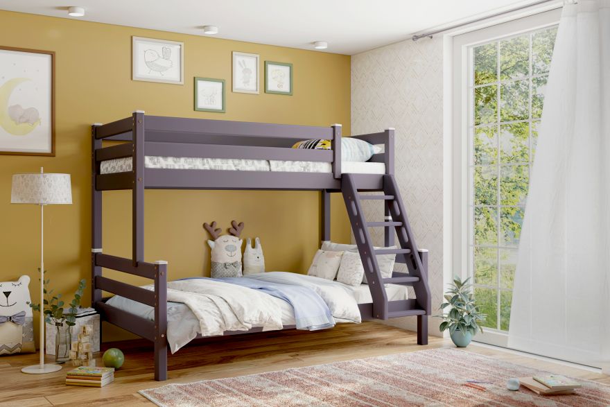 Кровать двухъярусная с наклонной лестницей "Адель" Мебель Град