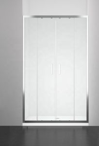 Душевая дверь Oporto Shower 8007-2CH 150x190 см раздвижная, стекло прозрачное 6 мм