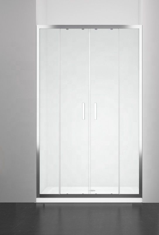 Душевая дверь Oporto Shower 8007-2CH 190x190 см раздвижная, стекло прозрачное 6 мм