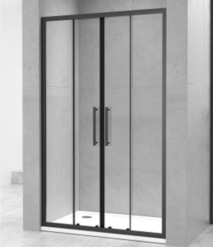Душевая дверь Oporto Shower 8007-2B 120x190 см раздвижная, стекло прозрачное 6 мм