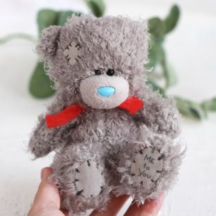 Игрушка для куклы - медвежонок "Тедди" серый, 14*11 см.